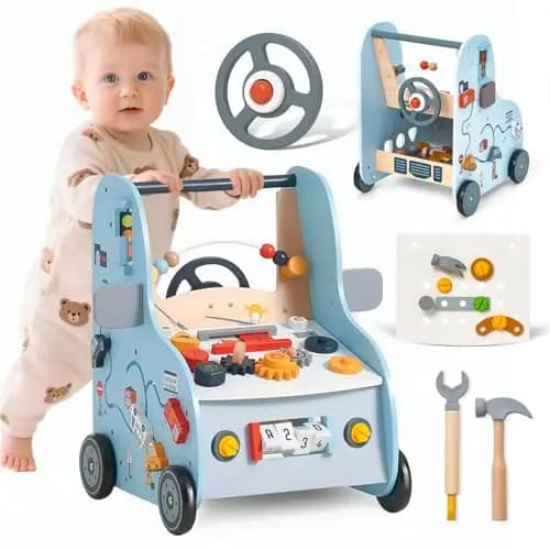 Giant Bean Holz-Lauflernwagen Auto 2-in-1 Activity-Tisch