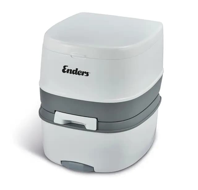 Enders Campingtoilette SUPREME Mobil WC Chemietoilette, integrierter Halter für WC-Papier, Spül- und Abwassertank, mit Belüftungstaste, komfortable Sitzhöhe von 44cm #4999