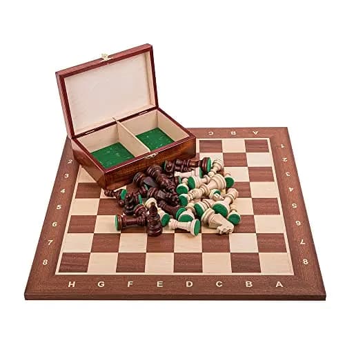 Square Schachspiel Staunton 6 Mahagoni