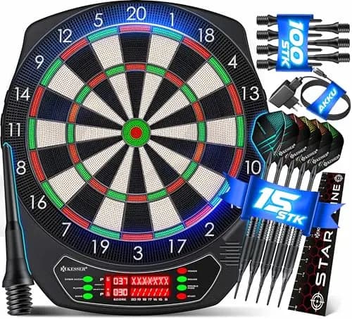 KESSER Elektronische Dartscheibe Profi Set