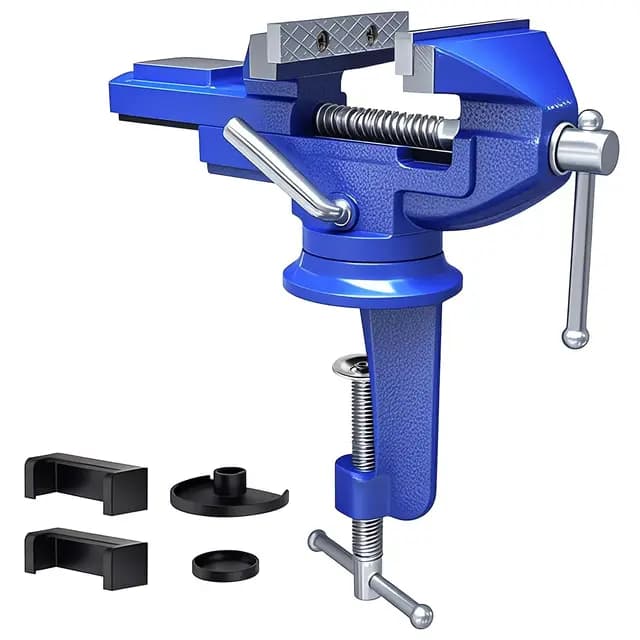 VonLux 80mm Drehbarer Tischschraubstock