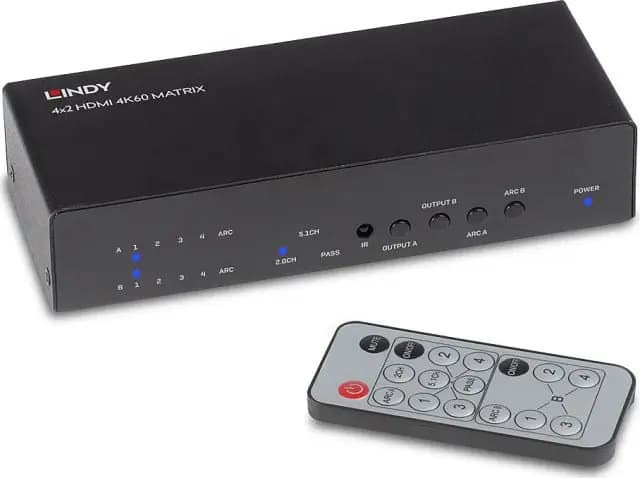 Lindy 4x2 HDMI 2.0 Matrix Switch