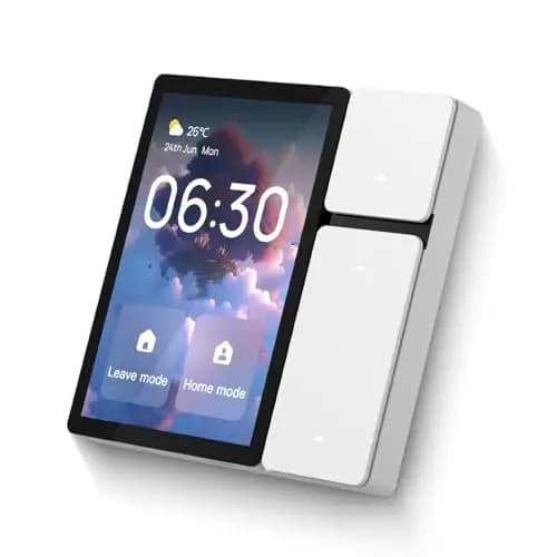 TONGOU Smart Home Bedienfeld, 3,5-Zoll, 2,4-GHz WLAN Connect, BLE Mesh Hub,Unterstützt Sigmesh,IR,Smart Life/Tuya-App, unterstützt Alexa, verfügt über drei physische Tasten, drei Relaiskanäle