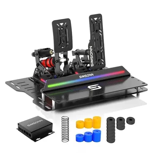 SIMSONN PRO X Ultra-Pedale, Sim-Racing-Pedale, PC-Racing-Simulator-Pedale(PRO X Ultra P2-H2-1-Erhöhungsbrett)