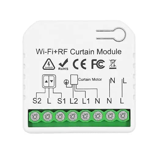 DieseRC Drahtloses Smart-Rollladen-Steuerungsmodul AC 230 V 220 V, Tuya APP WIFI-Controller, kompatibel mit Alexa/Google Home APP-Steuerung und manuellen Schaltern