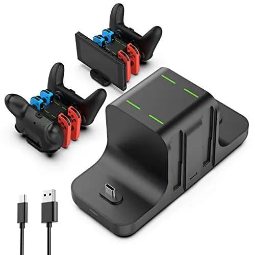 GeeRic 6-in-1 Ladestation für Nintendo Switch