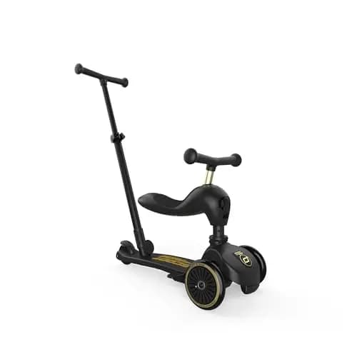 Scoot & Ride Highwaykick 1 Push and Go Kickboard mit Sitz Kinderroller Scooter 2in1 Laufrad mit Lenkstange ab 1 2 Jahren mitwachsend Höhenverstellbar werkzeuglos