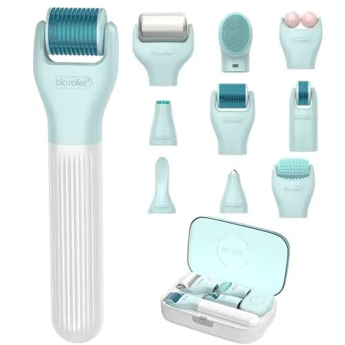 Mikroroller-Biomassagegerät für Gesicht, Augen, Kopfhaut und Körper – Premium-Schönheitsgerät 10 in 1 Kit