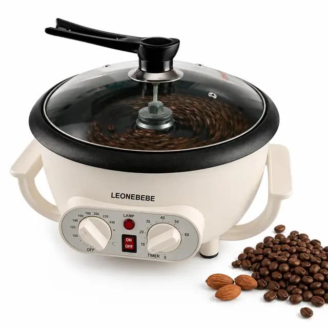 Kaffeeröster Elektrisch 750g – Kaffeebohnen Röstmaschine mit Timer & Temperatur (240°C) | Rauchfreies Rösten für Kaffee, Nüsse, Mandeln | Ideal für Haushalt & Café