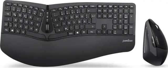 Perixx Periduo 605 Kabellose ergonomische Tastatur und Vertikalmäuse-Kombination