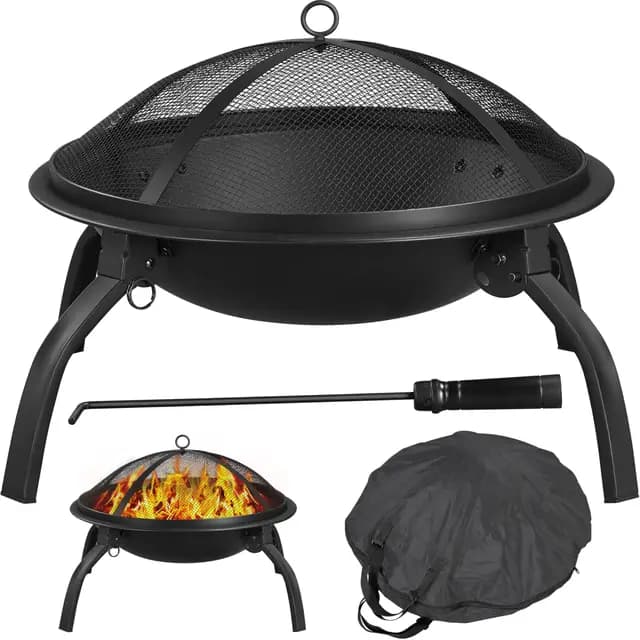 Yaheetech Klappbare Feuerstelle Ø54 cm – Bild 1