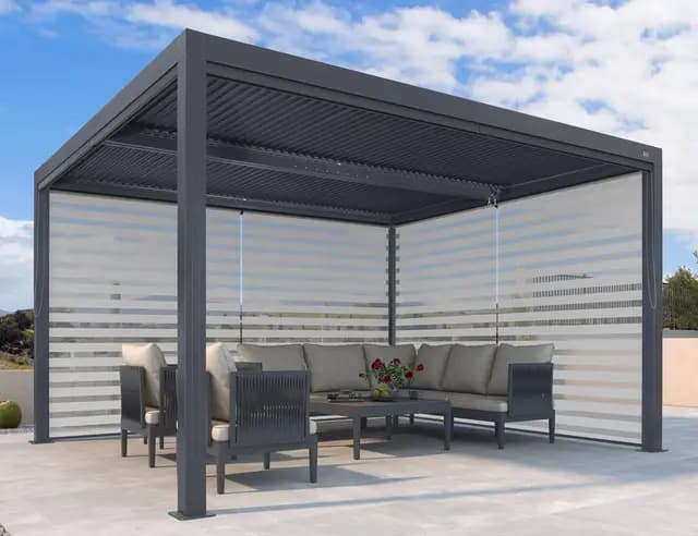 PURPLE LEAF Alu-Pergola mit Lamellendach