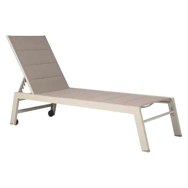Happy Garden Barbados Sonnenliege Aluminium Textilene Taupe – Bild 1