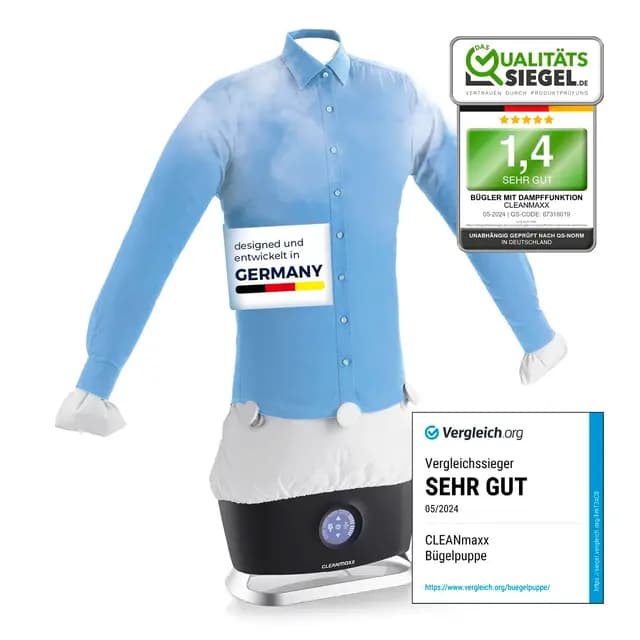 CLEANmaxx PRO STEAM Hemdenbügler