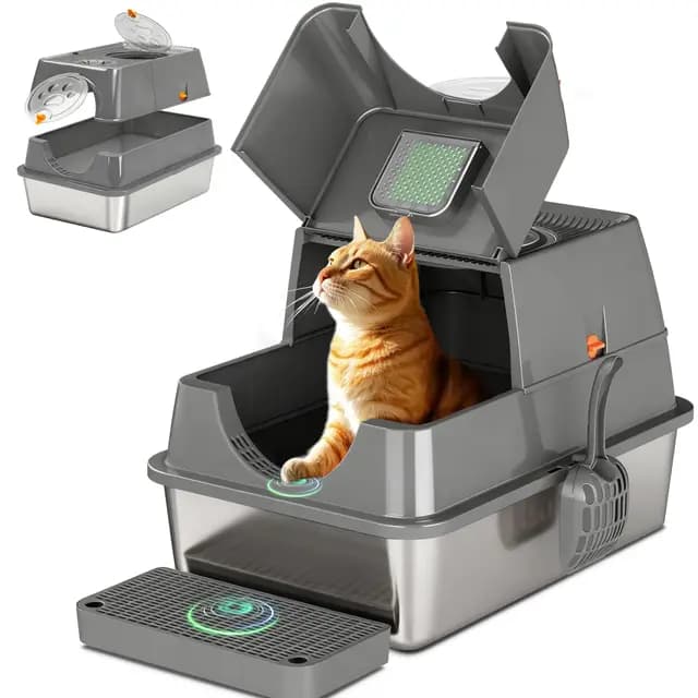 Kerhouze P01-1005 Edelstahl Katzenklo