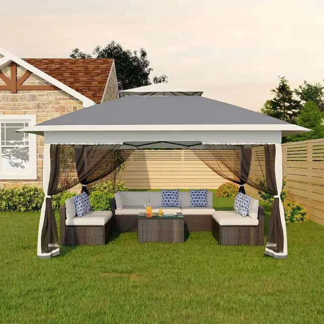 GarveeLife 3x3m Faltpavillon mit Moskitonetz