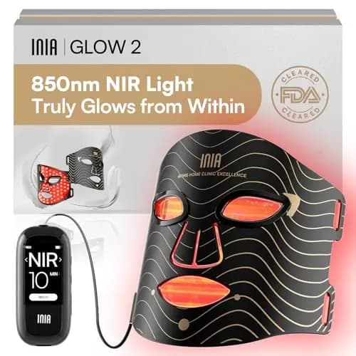 INIA LED-Gesichtsmaske Lichttherapie 850 nm NIR 220 LEDs