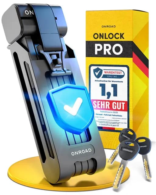 ONROAD Onlock Pro 85cm Faltschloss mit Halterung