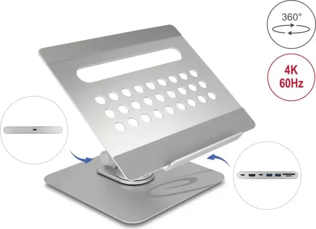 DeLOCK Tablet und Notebook Ständer mit Dockingstation