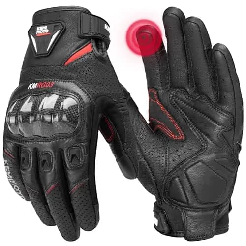 Kemimoto Ziegenleder Motorradhandschuhe