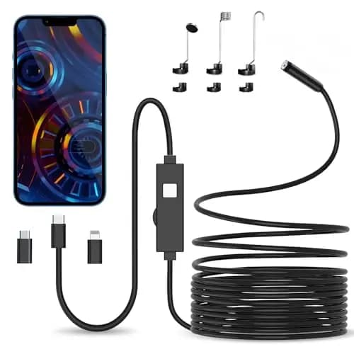AOPICK Endoskopkamera 1080p HD mit 8 LED iOS & Android 5m