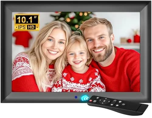 OBVHNUA DZXK03 Digitaler Bilderrahmen 10,1 Zoll IPS