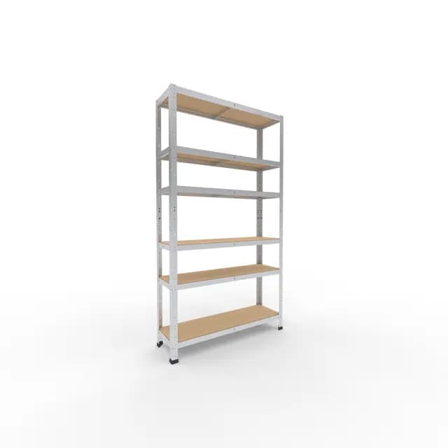 shelfplaza Home 180x100x30 cm Schwerlastregal in verzinkt mit 6 Böden und 145 kg Traglast pro Boden