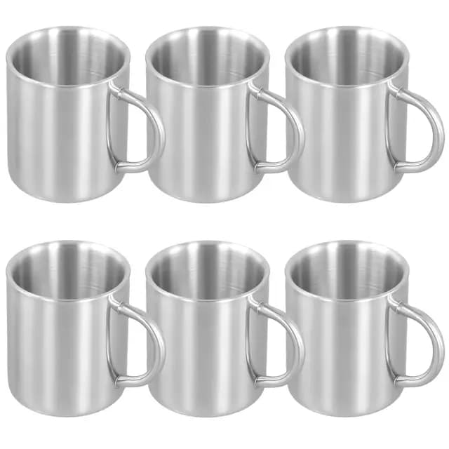 SINJEUN Edelstahl Thermobecher Set 300 ml 6er-Pack – Bild 1