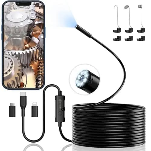 Ennovor Endoskopkamera 1080p HD 8 LED 5m Kabel IP67