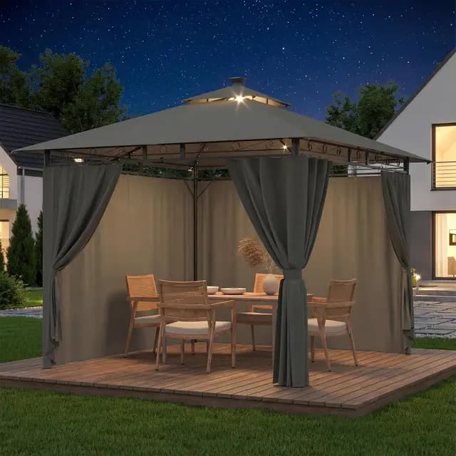 Devoko 3x3 Gartenpavillon mit LED