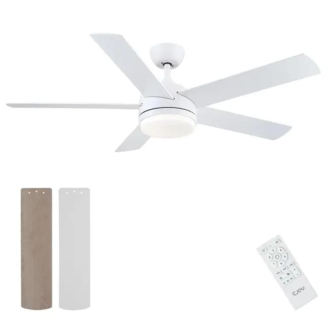 CJOY Zweifarbige Schaufeln Deckenventilator mit Lampe – Bild 1