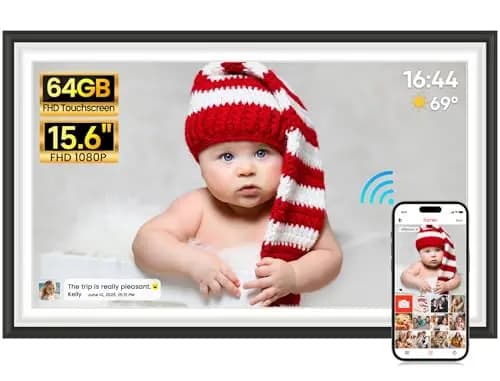 Yalilia Frameo 15,6 Zoll Digitaler Bilderrahmen 64GB FHD