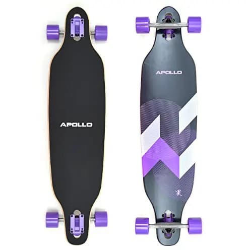 Apollo Longboard, Komplettboard mit High Speed ABEC Kugellagern, Drop Through, Freeride, Skaten, Cruiser Board