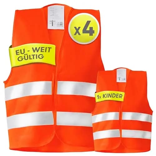 Purahelp 4+1 Warnwesten-Set