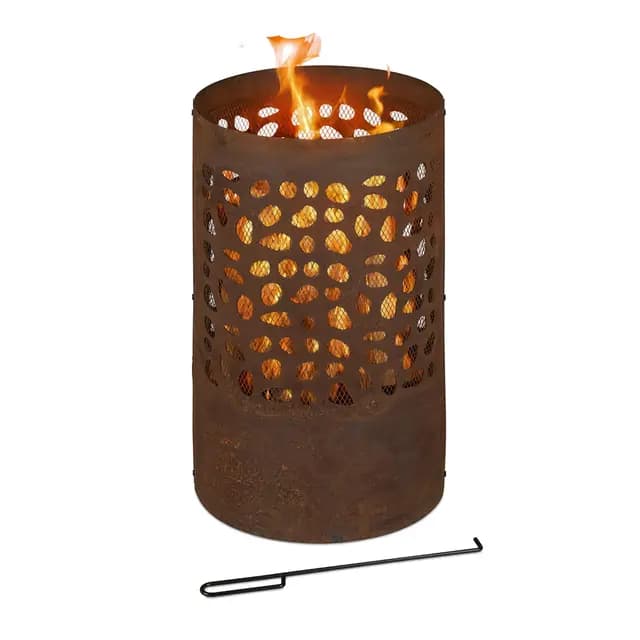Relaxdays Feuertonne Cortenstahl – Bild 1