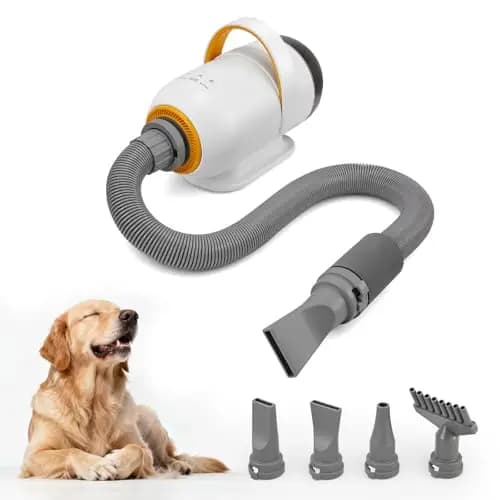 Asciugacapelli per cani, asciugacapelli per animali domestici con temperatura e velocità regolabili, set per la toelettatura degli animali domestici, asciugacapelli per la toelettatura dei cani, asciu