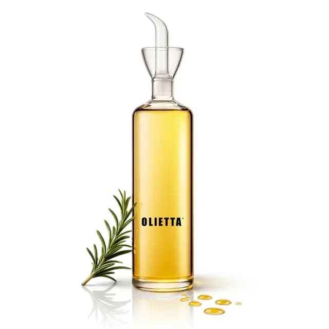 Olietta Ölflasche Tropf- und auslaufsichere aus Glas 500 ml Olivenöl flasche mit Ausgießer - Ölspender zum Ausgießen & Träufeln - Leicht zu reinigen - Öl Dosierflasche
