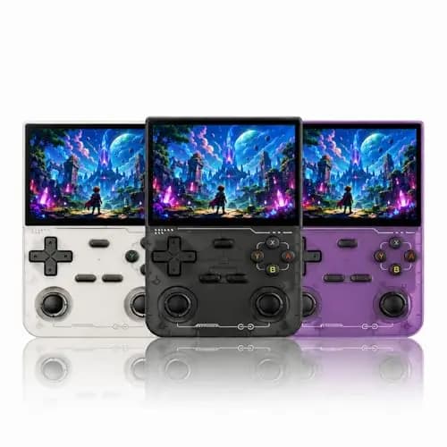 K36 Retro Handheld Spielekonsole, Tragbare Retro Konsole mit Dual 3D Sticks und IPS Bildschirm, Handheld Konsole mit 20+ Emulatoren und Retro Gaming System mit 16000+ Spiele (Schwarz)