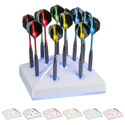 Darthalter Ständer 12 Darts Display, RGB Dart Base Station, Professionelles Dart Holder Dartzubehör