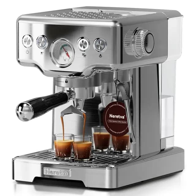 Neretva Edelstahl Espressomaschine – Bild 1