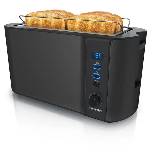 Arendo Edelstahl Toaster 4-Scheiben