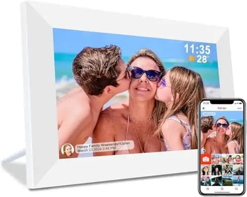 yamemo Frameo Digitaler Bilderrahmen 10,1 Zoll Weiß