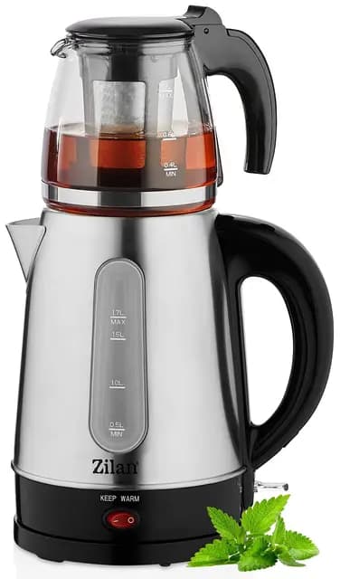 Zilan Tetera Glas-Teekocher mit Edelstahl 2200 W