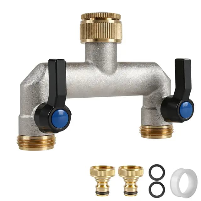 EXLECO 2-Wege Messing Wasserverteiler