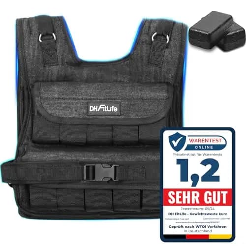 DH FitLife Gewichtsweste verstellbar 10 kg