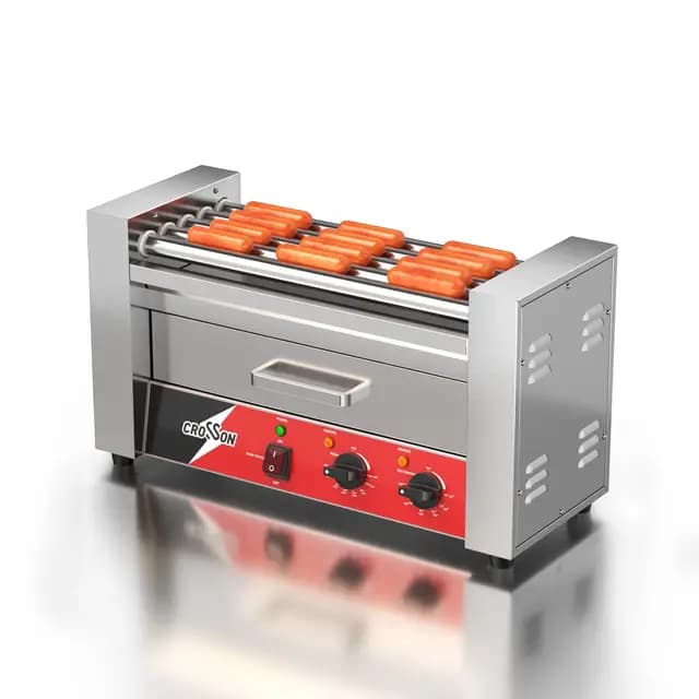 CROSSON HDC-5 Hotdog-Maker 12er mit Brötchenwärmer