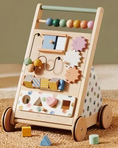 Tiny Land Lauflernwagen Holz mit Aktivitätscenter