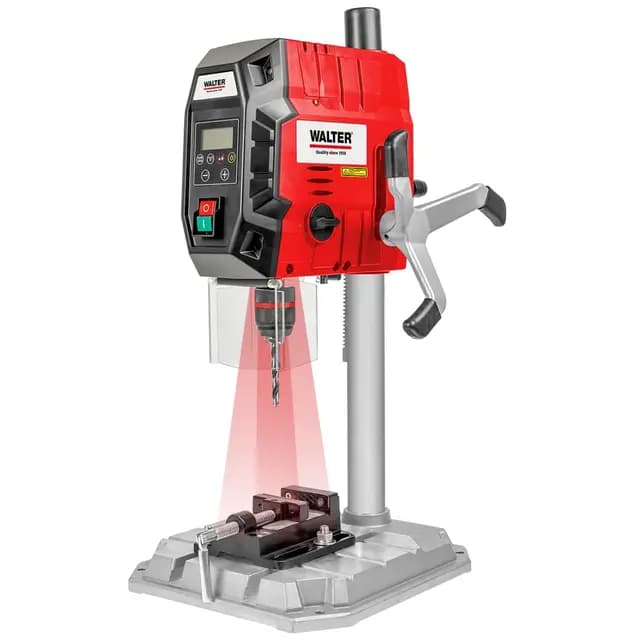 WALTER Tischbohrmaschine 900 W mit Digitaldisplay und Kreuzlinienlaser