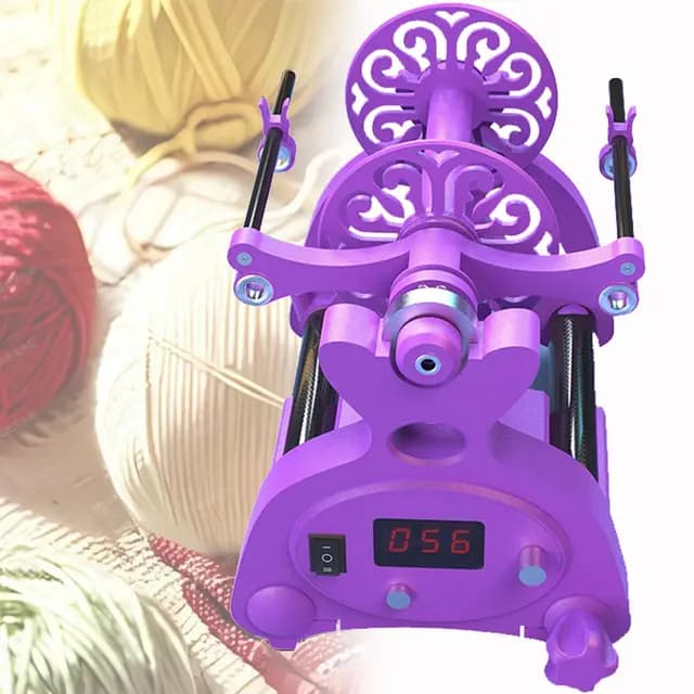 Automatische Garnwickelmaschine, Spinnrad Für Wolle, Elektrisches Spinnrad, Mini-Strickgarnwickler, Wollspinner, Zum Garnweben,Purple