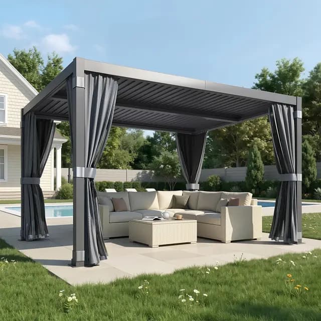 AVAWING Lamellen-Pergola Terrassenüberdachung